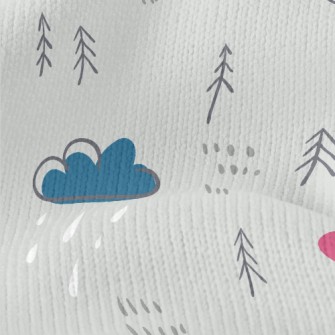 Colorful Clouds With Light Rai Stretch Jersey