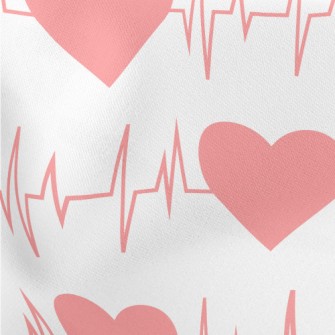 Love Heartbeat Picture Lightweight Cotton Poplin