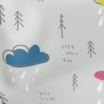 Colorful Clouds With Light Rai Lightweight Cotton Poplin