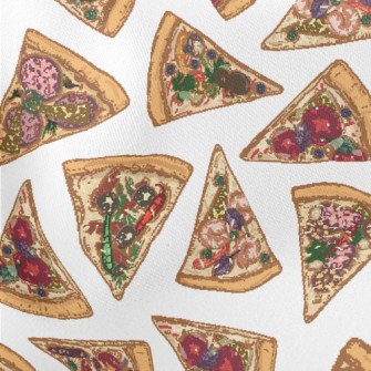 Delicious Pizza Mix Lightweight Cotton Poplin