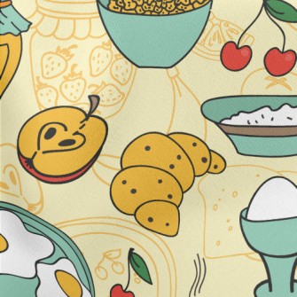 Rich And Nutritious Breakfast Lightweight Cotton Poplin