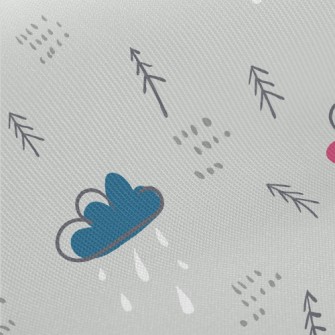 Colorful Clouds With Light Rai Midweight Cotton Poplin