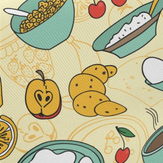 Rich And Nutritious Breakfast Midweight Cotton Poplin