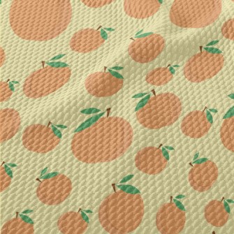 Cute Peaches Of Different Size Birdseye Piqué