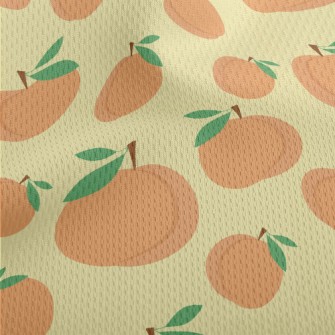 Cute Peaches Of Different Size Athletic Mesh Flat Back