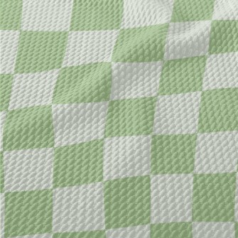 Green Plaid Series Birdseye Piqué