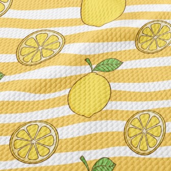 Horizontal Lemon Birdseye Piqué