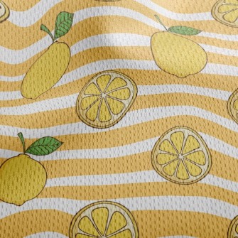 Horizontal Lemon Athletic Mesh Flat Back