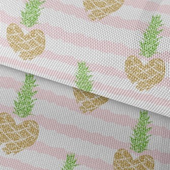 Striped Heart Pineapple Waterproof Oxford