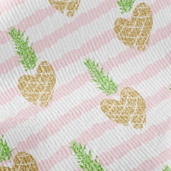 Striped Heart Pineapple Standard Corduroy