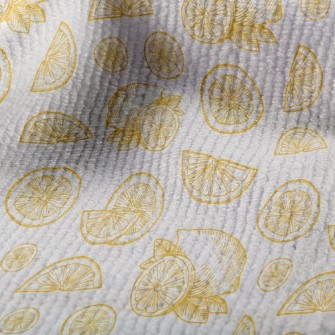 Hand Drawn Sliced Lemon Terry