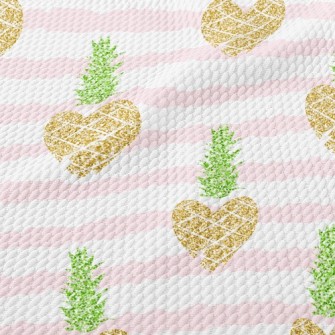 Striped Heart Pineapple Birdseye Piqué