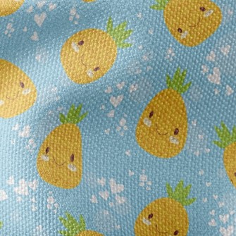 Shy Expression Pineapple Waterproof Canvas