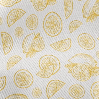 Hand Drawn Sliced Lemon Standard Corduroy