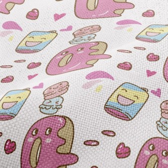 Funny Donut Macarons Performance Linen