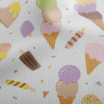 Three Balls Of Ice Cream Athletic Mesh Flat Back