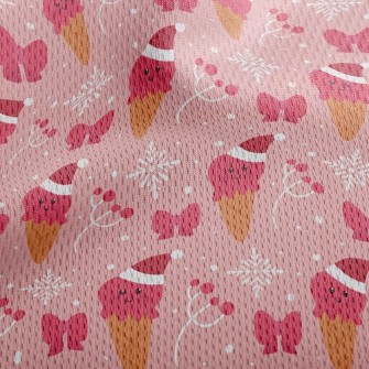 Butterfly Berry Ice Cream Athletic Mesh Flat Back