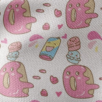 Funny Donut Macarons Waterproof Canvas