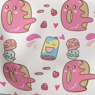 Funny Donut Macarons Stretch Ponte