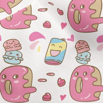 Funny Donut Macarons Micro Fleece