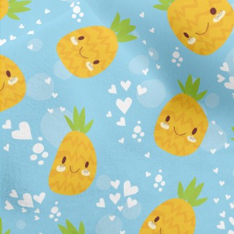 Shy Expression Pineapple Micro Fleece