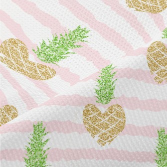 Striped Heart Pineapple Piqué