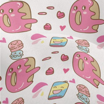 Funny Donut Macarons Lightweight Performance Linen