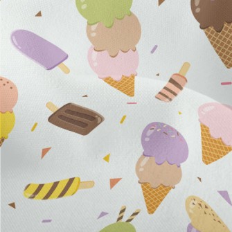 Three Balls Of Ice Cream Lightweight Performance Linen
