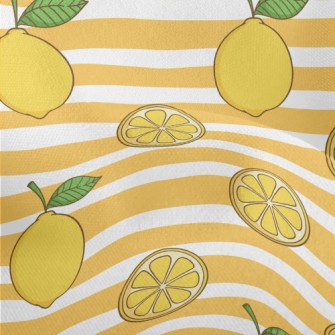 Horizontal Lemon Lightweight Performance Linen