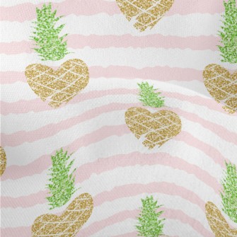 Striped Heart Pineapple Lightweight Performance Linen