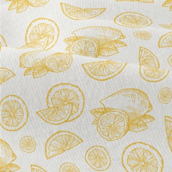 Hand Drawn Sliced Lemon Modern Jersey