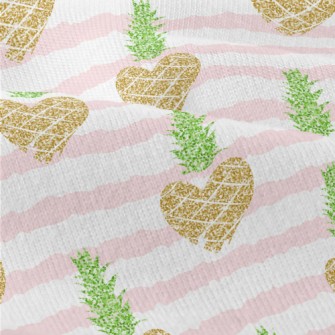 Striped Heart Pineapple Modern Jersey