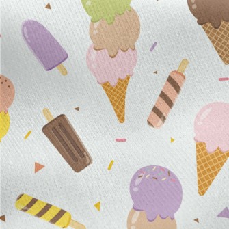 Three Balls Of Ice Cream Jersey Backed Fleece