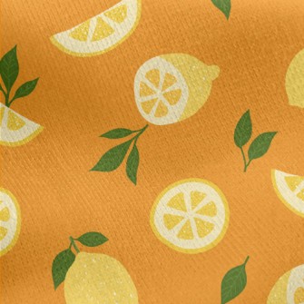 Fresh Lemon Slices Jersey Backed Fleece