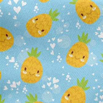 Shy Expression Pineapple Jersey Backed Fleece