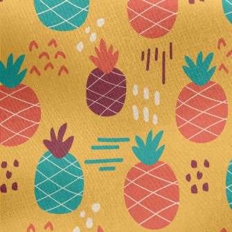 Cartoon Cute Pineapple Jersey Backed Fleece