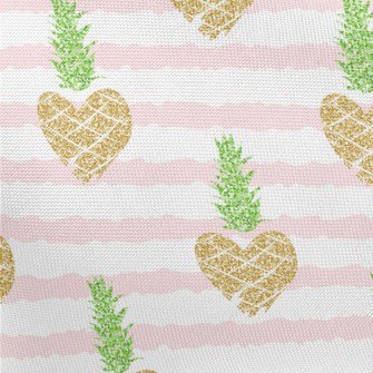 Striped Heart Pineapple Pongee