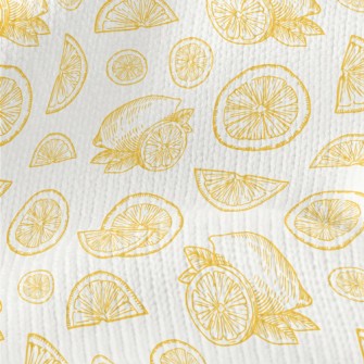 Hand Drawn Sliced Lemon Stretch Jersey