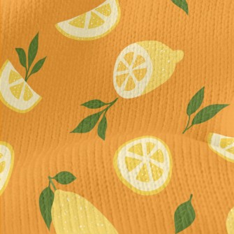 Fresh Lemon Slices Stretch Jersey