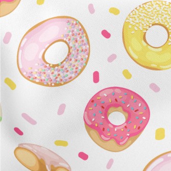 Strawberry Flavored Donuts Lightweight Cotton Poplin