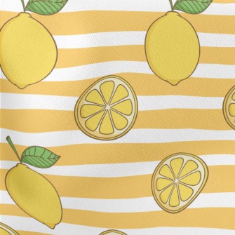 Horizontal Lemon Lightweight Cotton Poplin