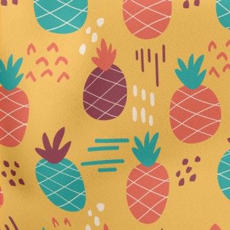 Cartoon Cute Pineapple Lightweight Cotton Poplin