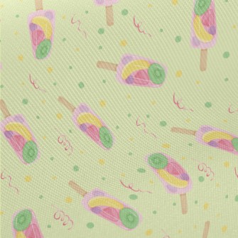 Transparent Fruit Popsicle Midweight Cotton Poplin