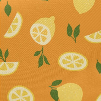 Fresh Lemon Slices Midweight Cotton Poplin