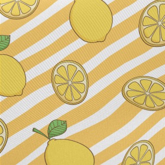 Horizontal Lemon Midweight Cotton Poplin