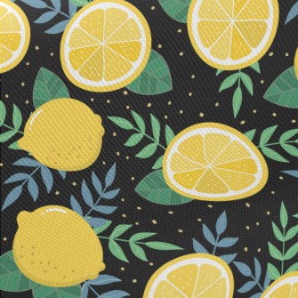 Fresh Lemon Slices Midweight Cotton Poplin