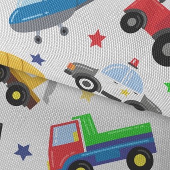 Colorful Cartoon Transportatio Waterproof Oxford
