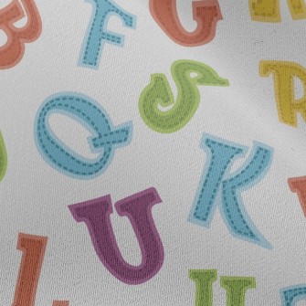 Colorful Dotted Line In Englis Chiffon