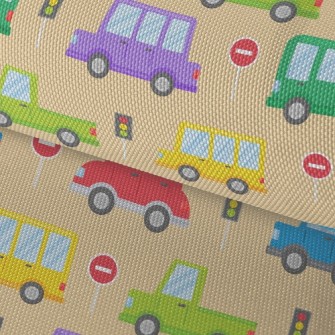 Colorful Traffic Jam Highway Waterproof Oxford