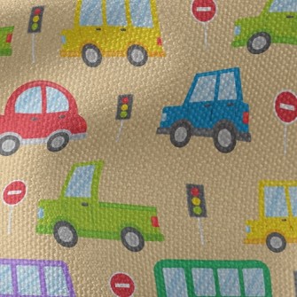 Colorful Traffic Jam Highway Waterproof Canvas
